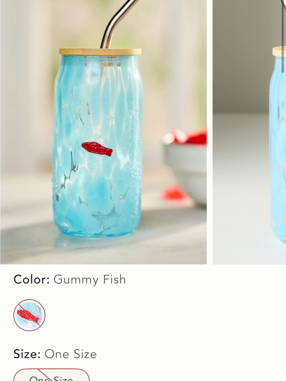 Anthro Gummy Fish Icon Tumbler with lid